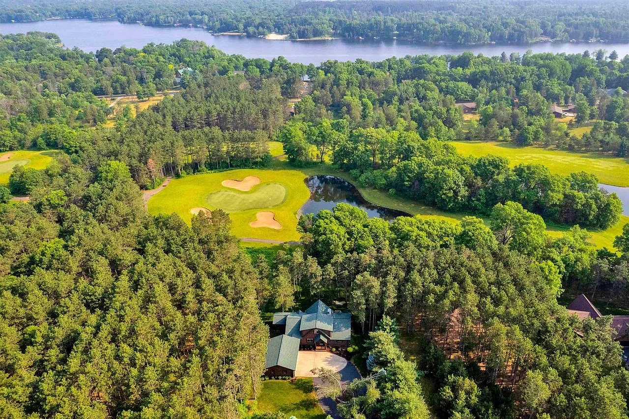 Aerial View of cabin on Hole 16 of Lake Arrowhead